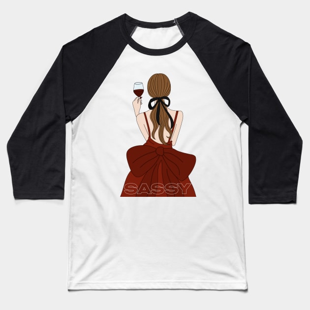 Sassy Lady Design Baseball T-Shirt by NadyaEsthetic